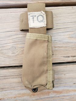 USED USMC- Tourniquet Pouch, TQ, C-A-T  Coyote **Call 910-347-3520 for pricing and availability**